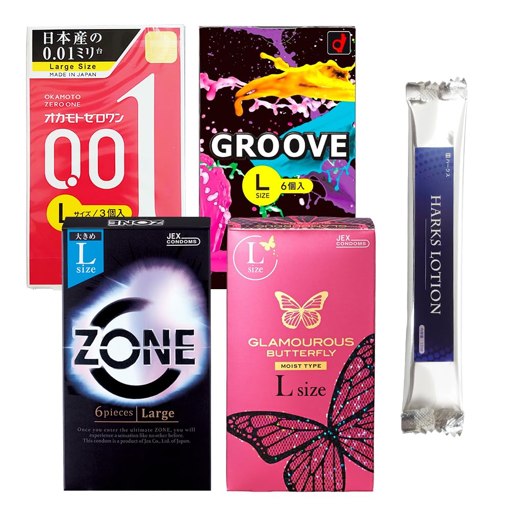 ZONE Large Okamoto Zero One Large GROOVE Large Glamorous Butterfly Large HARKS Lotion (6 pieces), (3 pieces), (6 pieces), (8 pieces),