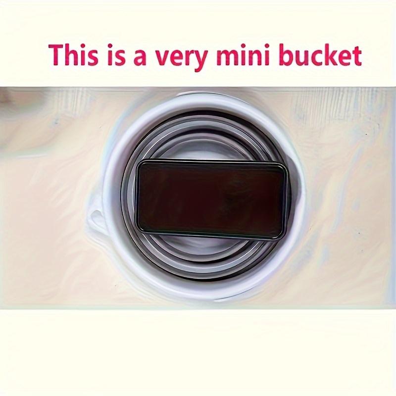 1 găleată portabilă pliabilă cu mâner - Design durabil, care economisește spațiu pentru spălarea mașinii, camping, pescuit și călătorii - Ușoară și ușor de depozitat
