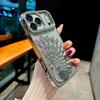 Peacock Plated Frame Glitter Stickers Rhinestone Lens Ring Case for For Iphone 17 Air 16 1 14 Plus 13 Pro Max Protect Soft Cover