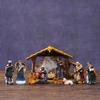 Statuine Presepe di Natale Resine Statua Scena Natività con Stalla Statua Sacra Famiglia Centrotavola Decorazioni per la Casa