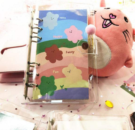 Wangdins Korean Heart-Inspired Transparent Planner Set