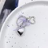 3D Heart Keychain Pendant Bowknot Keyring for Purse Bag Backpack Handbag Decors