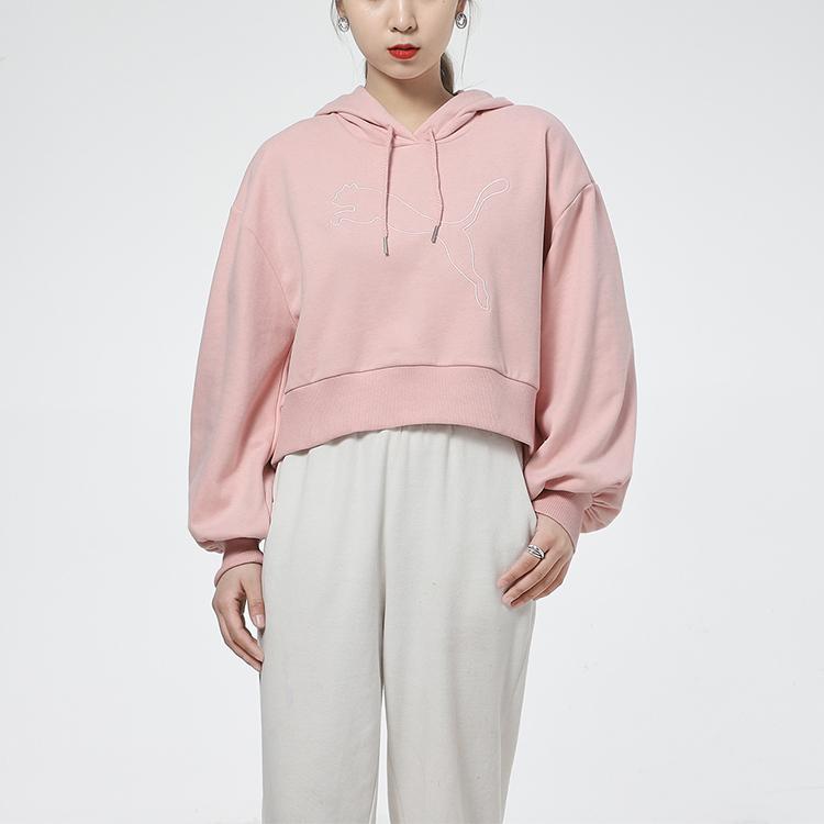 Puma Solid Color Casual Sports Hoodie Women hoodies Pink 845599-15