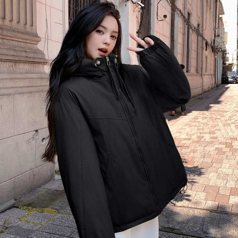 Mode Winter Damen Parkas Kapuze Dick Warm Jacken Elegant Locker Damen Mäntel