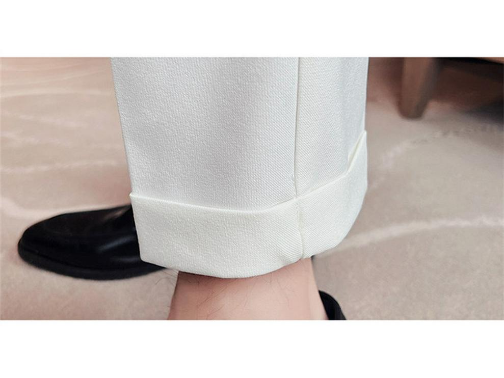 Men's Korean Style High-Waisted Straight Casual Trousers - Fashionable and Trendy Naples Design.
