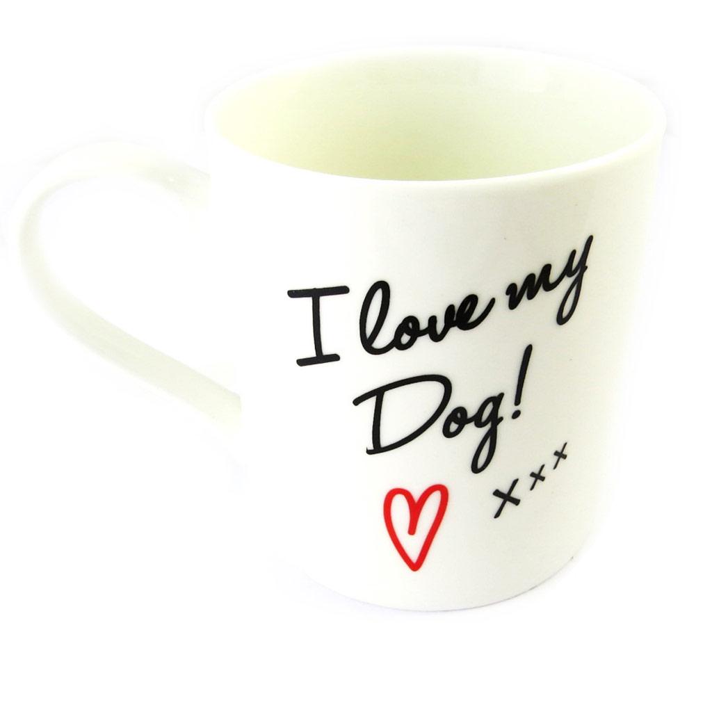 Les Trésors De Lily [M6778] - White 'I Love My Dog' Mug