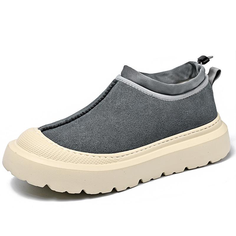 Unisex Winter Couple Snow Boots: Fashionable Thick Sole Lace-Up Casual Shoes with Plus Velvet for Women