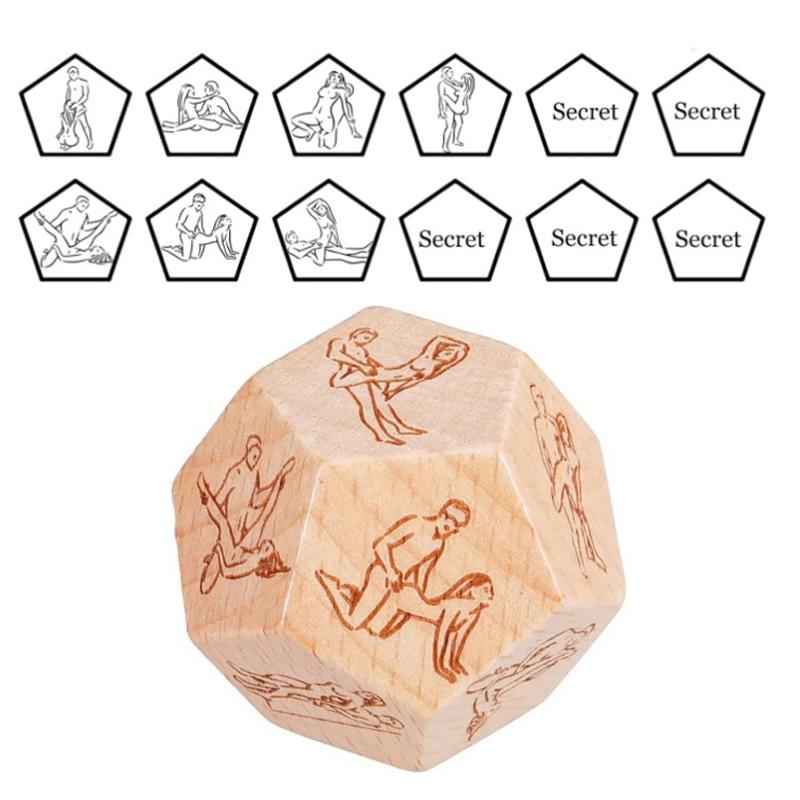 Date Night Dice,Food Decision Dice,Date Night Wooden Dice Game For Couples, Wood Reusable Couple Dice,Funny Anniversary Date