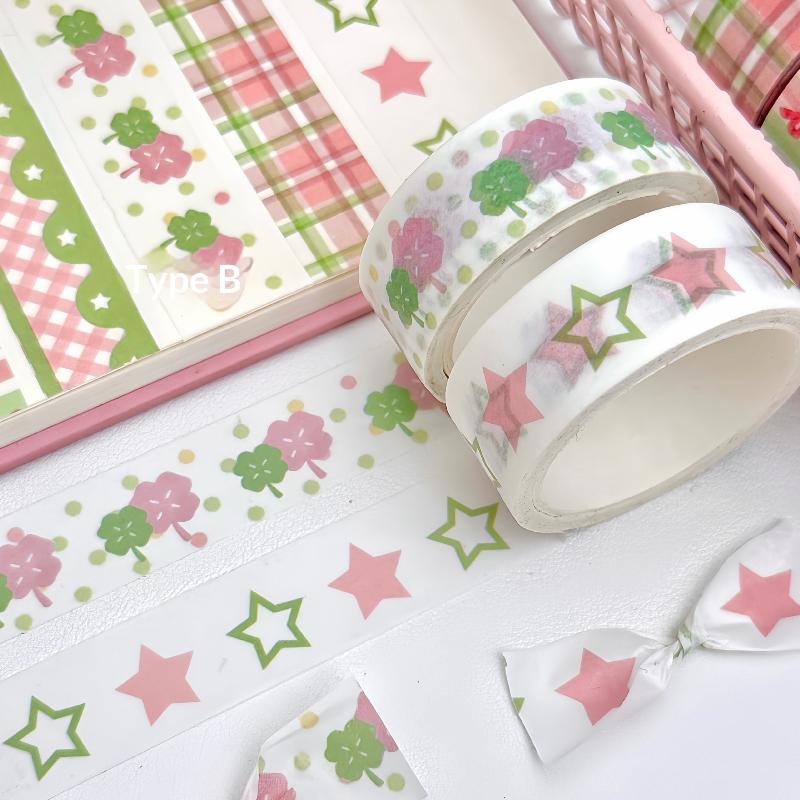 Wing Bow Grid Themed Decorative Tape Set 2/3Pcs INS Style Cute Adhesive Tapes for Journaling Gift Packing DIY Handcrafts