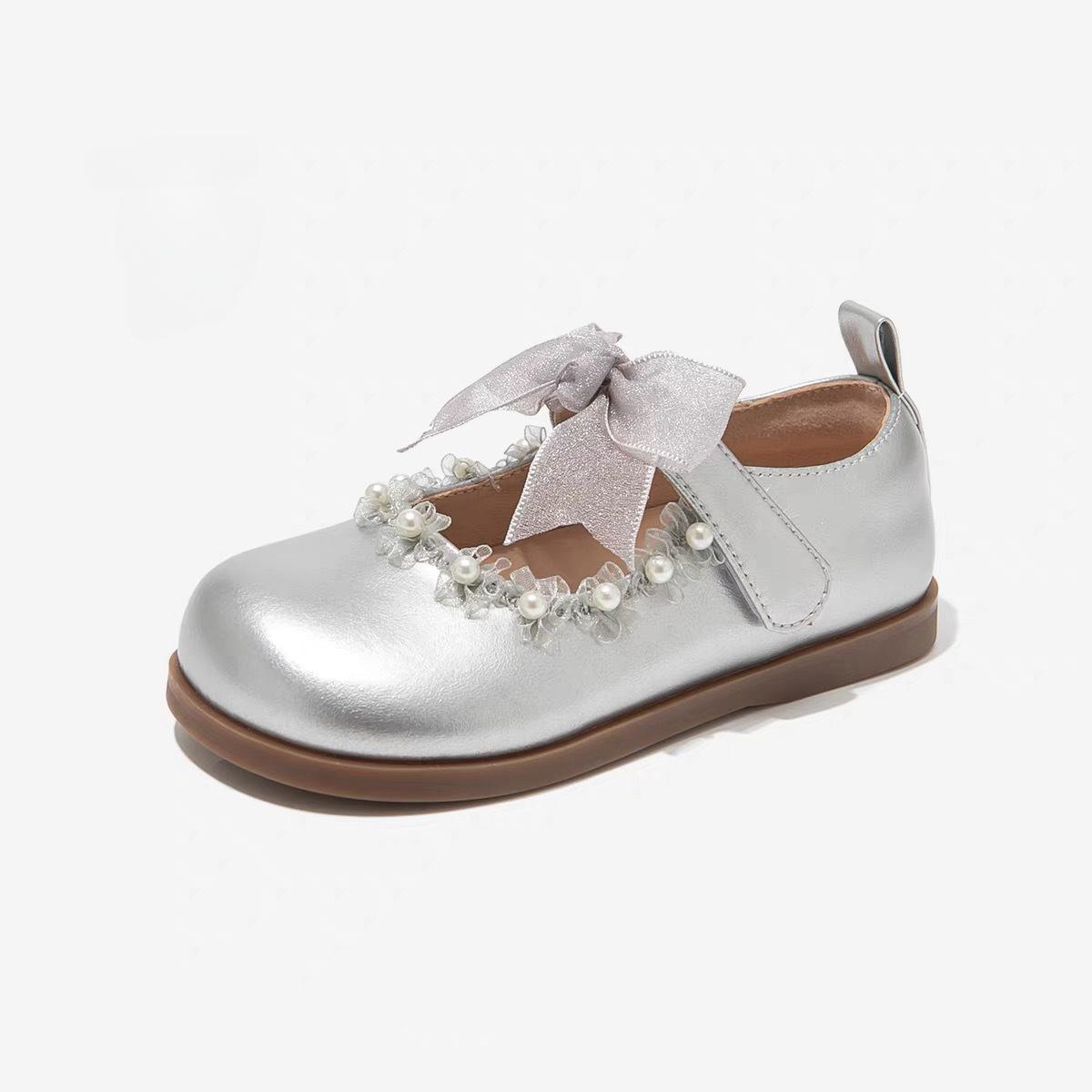 

Туфли принцессы на мягкой подошве для девочек, детские хрустальные кожаные туфли, блестящие туфли для выступлений для девочек, туфли для платья на мягкой подошве 36 серебряный