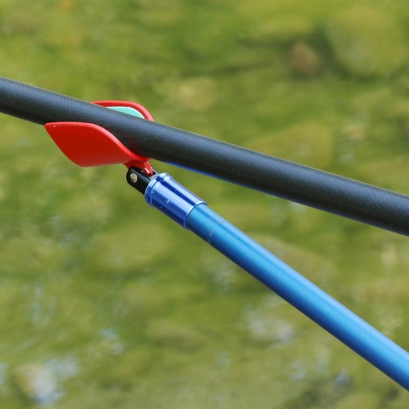 Aluminum Poles Holder Fishing Rod Rest Head Auto Rebounding Portable Rest Holder 8mm Thread Bracket Head Fishing Equipment