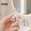 Strumento Applicatore Lenti a Contatto, Strumento di Inserimento in Silicone Morbido con Supporto Palpebra con Design Occhio, Porta-forbici Portatile,