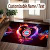 Custom Rug Bayern Munich Pattern Print Name Text Soft Non‑Slip Floor Carpet for Home Indoor Decoration