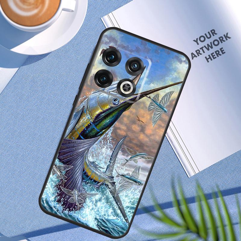 Fishing Gear Fish Case For OnePlus 12 11 12R 10 9 Pro 10R 9R 8T 10T Nord 2 2T CE 3 Lite CE4 N10 N20 N30 Cover