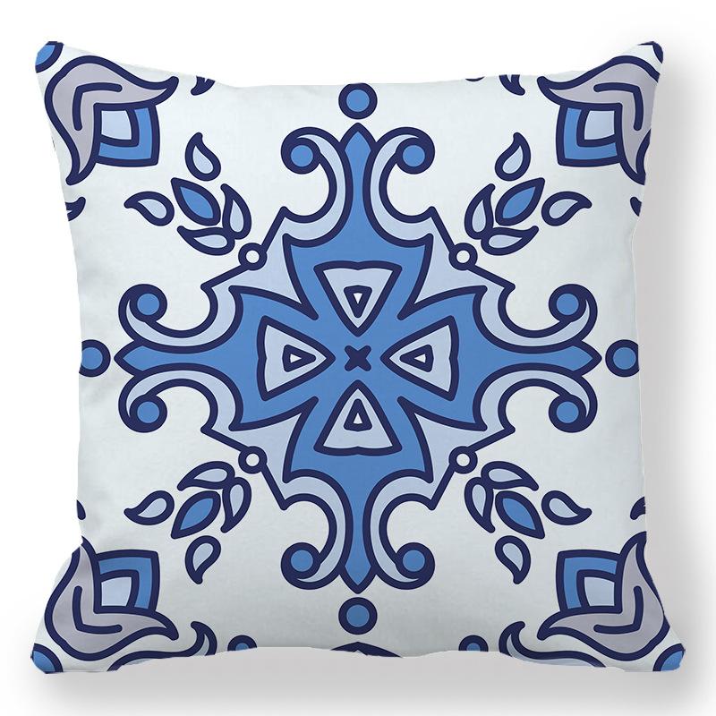 Geometric Pattern Bohemian Pattern Digital Printing Short Plush Pillow Covers For Car Sofa Office Cushion Cover Home Goods