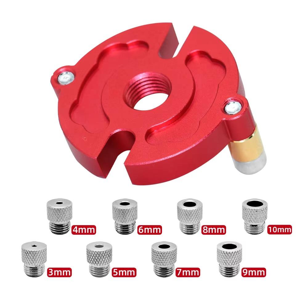 

W/ 3-10mm Steel Bushing Woodworking Self-Centering Dowel Aluminum Drill Guide Locator