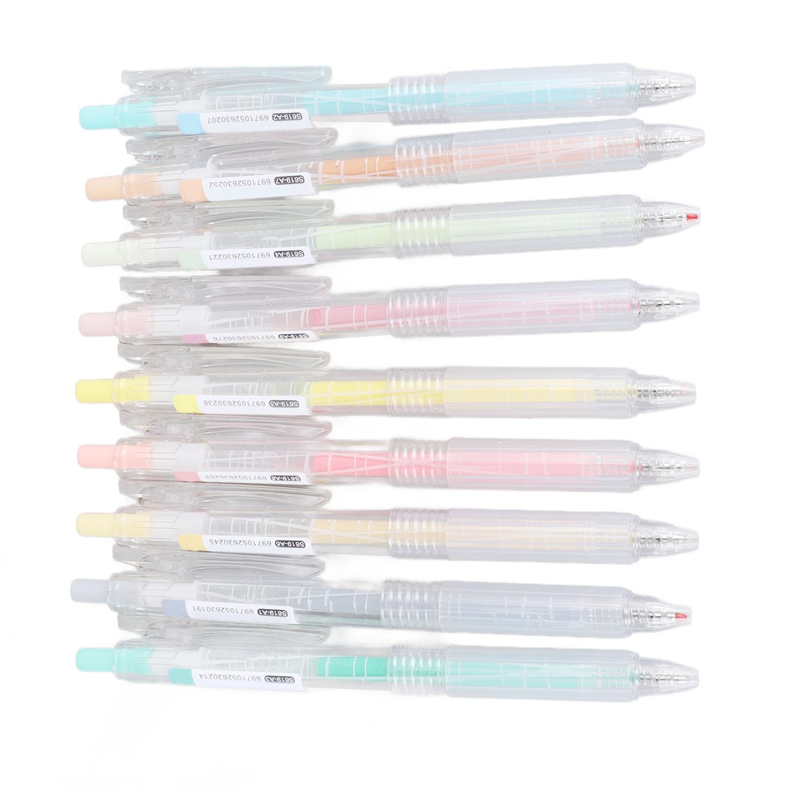 

Выдвижные гелевые ручки 9 цветов, нескользящие, портативные, милые, ретро, гелевые ручки для студентов, примечание