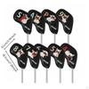 9 Pieces French Canine Golf Iron Covers Construction Headcover easy and Off