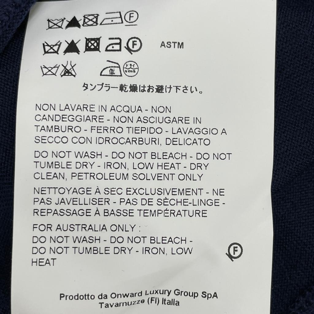 JIL SANDER JSWH751011 Navy Wool V-Neck Knit tops 32 NavyUsed