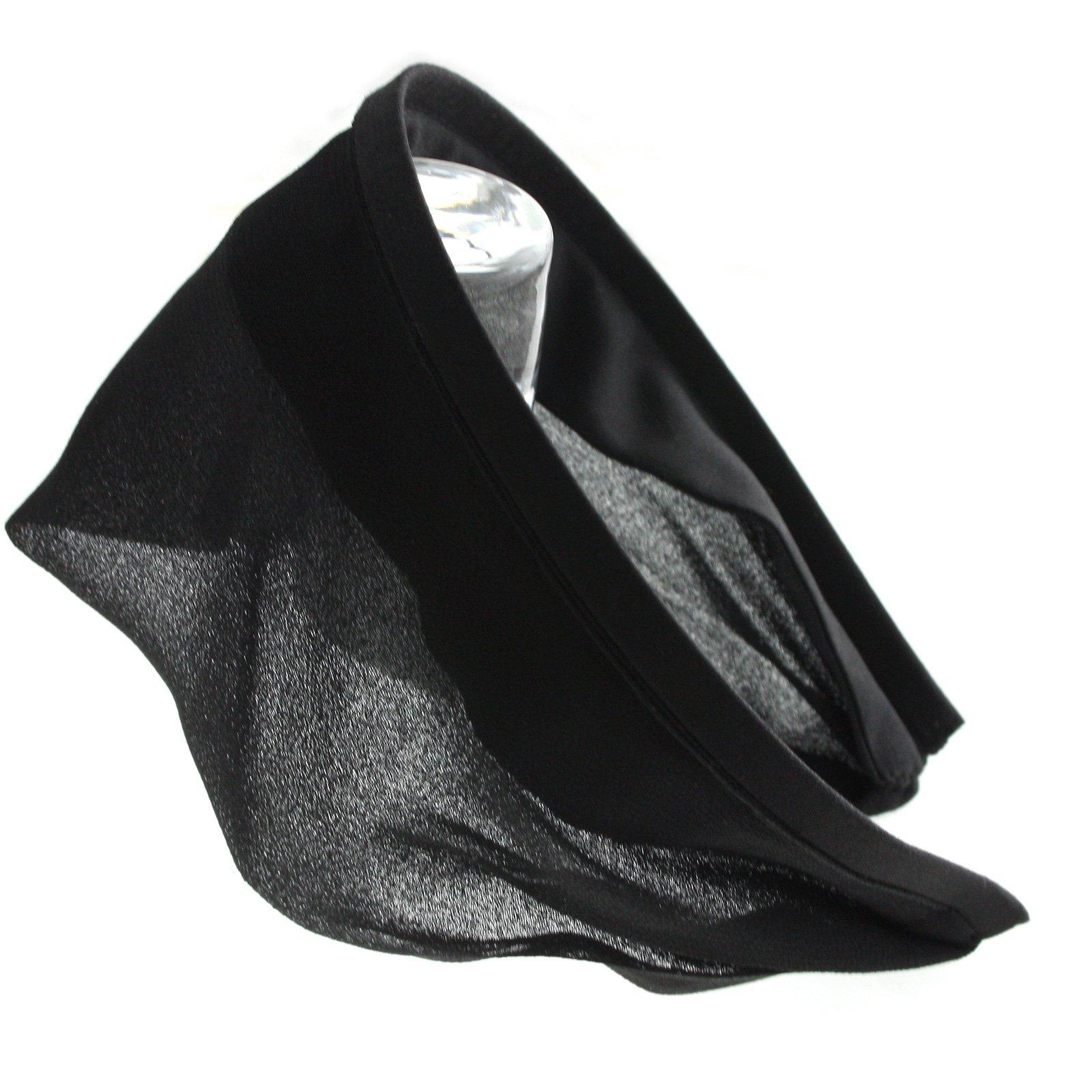 

Simple Chiffon Wide Turban Style Hair Accessory Black [VINGTAINE] Headband, HK-123-BK