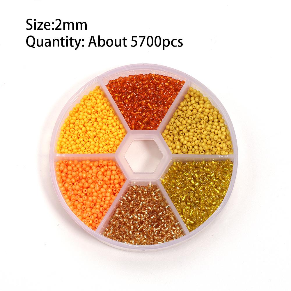 

1 Box 2mm Glass Seed Beads Kit Colorful Small Beads Round Loose Spacer Bead For Jewelry Making DIY Bracelet Necklace Accessories