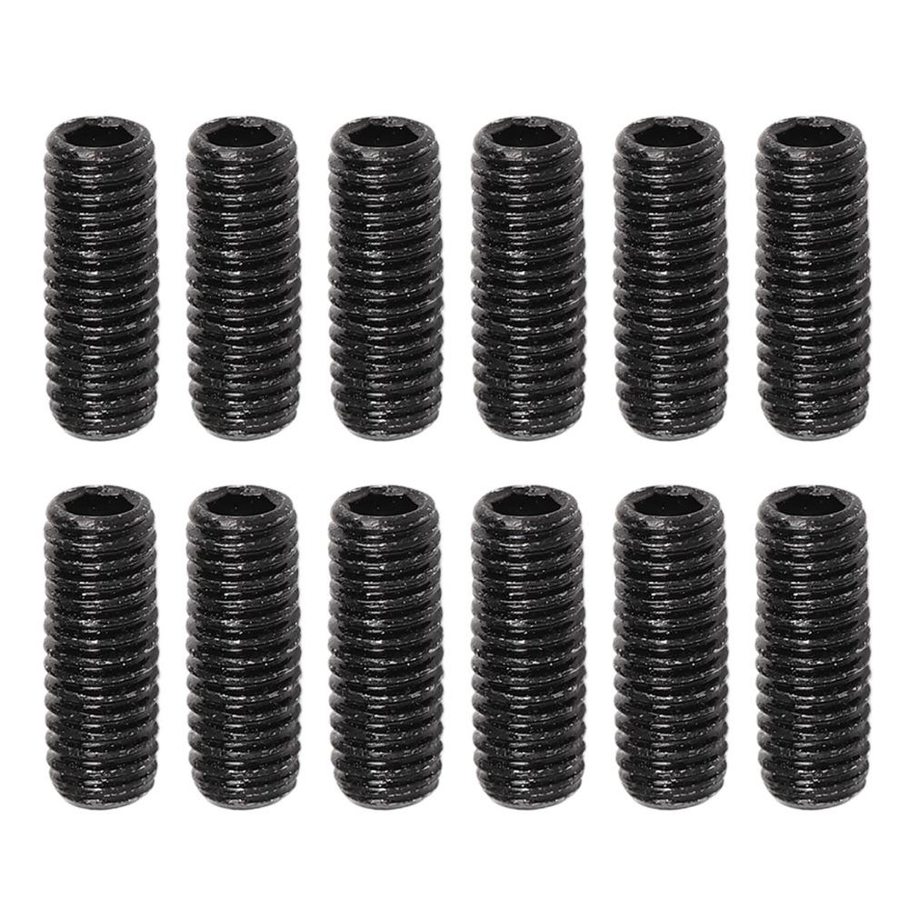 12PCS Metal Material Saddle Height Screws M3x8mm Size Bridge Adjustment Screws  For Electric Guitar