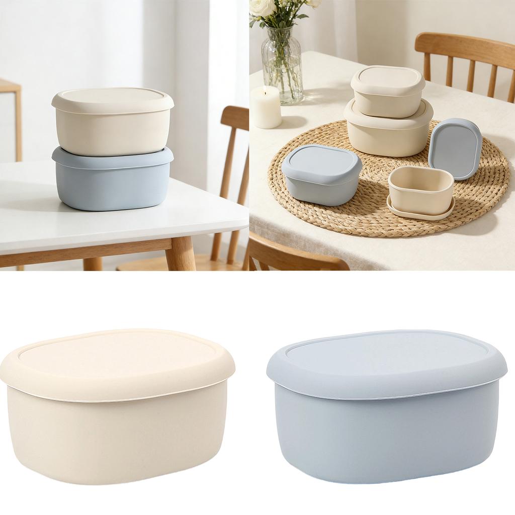 Portable Silicone Bentos Box Microwave Safe Easy To Carry Leak Proof For Commuting Student And Office Worker