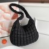 Women Casual Satchel Bag Large Capacity Quilted Bubbles Crossbody Bag Solid Color Fashion Padded Sling Bag Messenger Bag