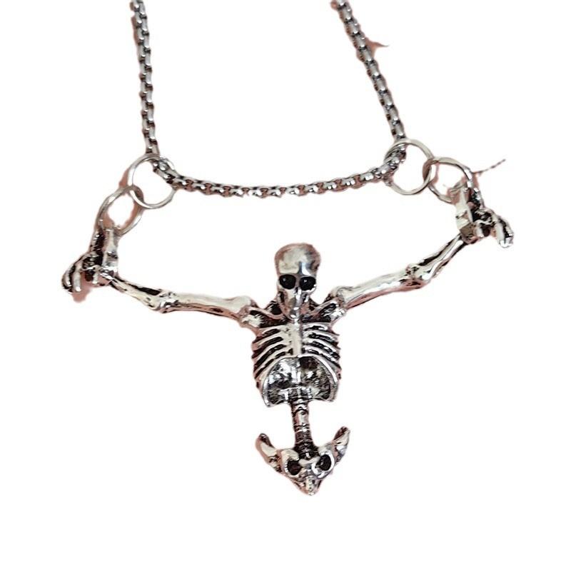 Unique Punk Style Skull Necklace For Men And Women In Stylish Vintage Design