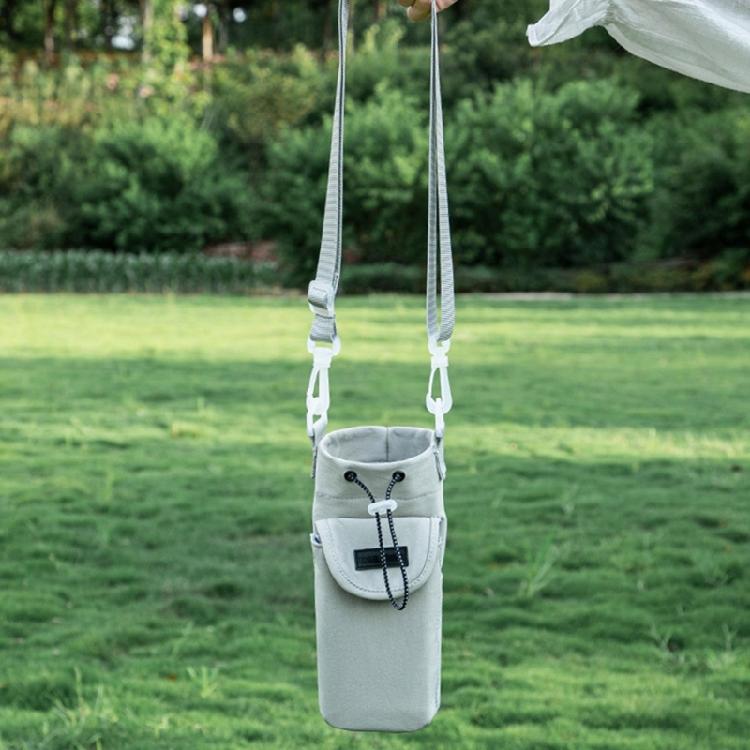 Water Bottle Transport Bag with Comfortable Crossbody Strap Protective Beverage Kettle Sleeve Outdoor Drinkware Holder