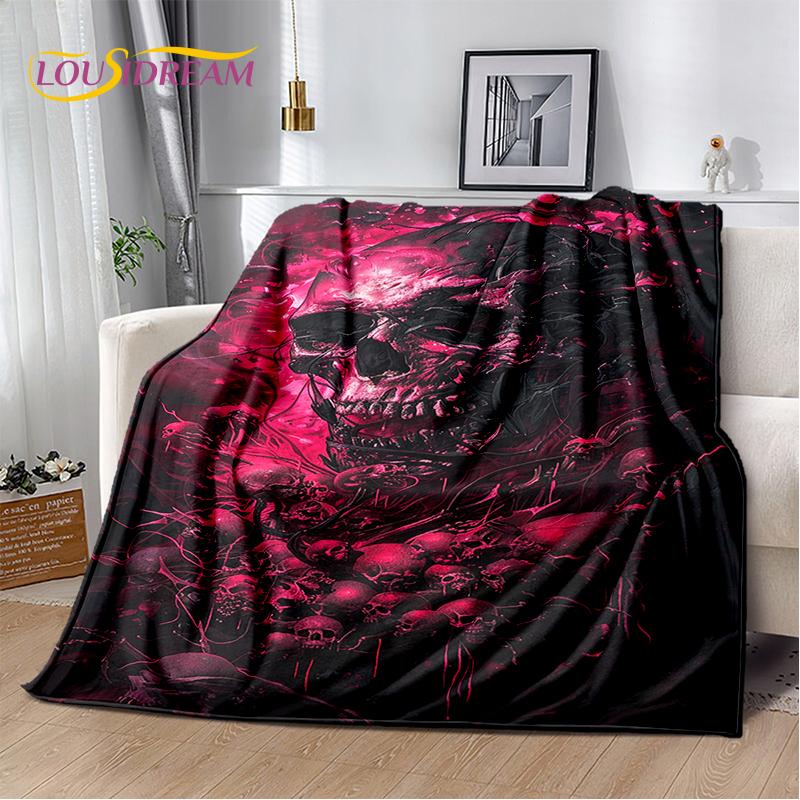 20 Style Gothic Horror Character Skull Ghost Spirit Soft Blanket,Soft Throw Blanket for Home Bedroom Bed Sofa Picnic Travel Gift