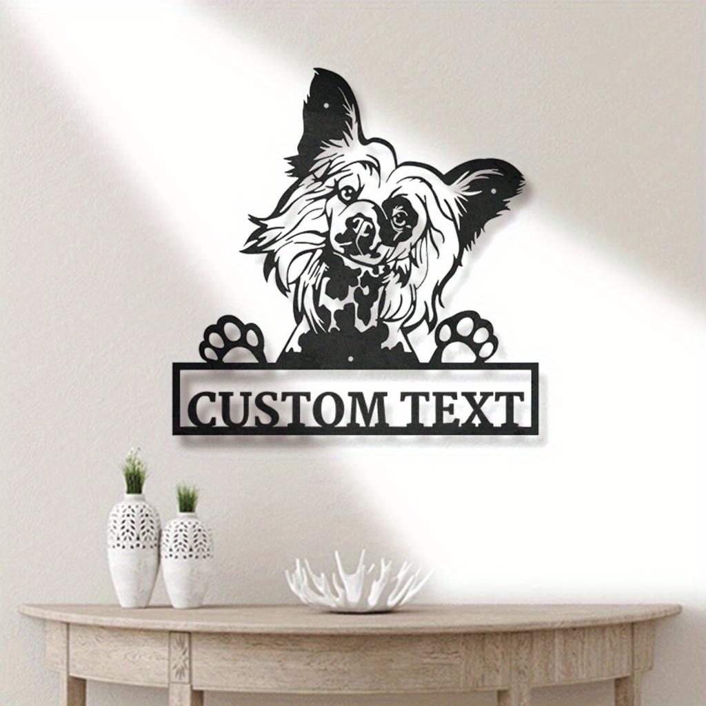 Custom Chinese Crested Dog Metal Wall Art, Personalized Home Decor, Easy to Hang