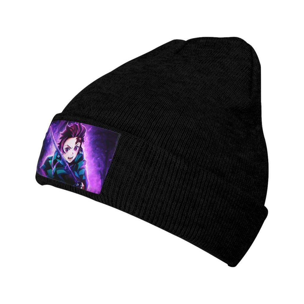 Demon Slayer Kimetsu No Yaiba Skullies Beanies Caps Unisex Streetwear Winter Warm Knitting Hat Adult Nezuko Anime Bonnet Hats