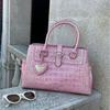 Advanced Crocodile Pattern Large Capacity Portable Briefcase for Women, New Sweet, Cool and Spicy Girl Commuting Single Shoulder Handbag