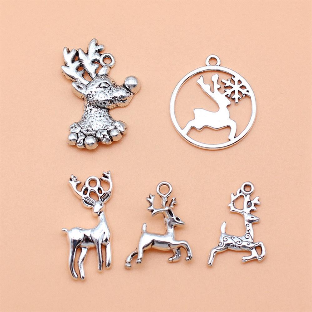 Halloween Theme Charms Silver Color Alloy Pendants For Gothic Holiday Jewelry Making