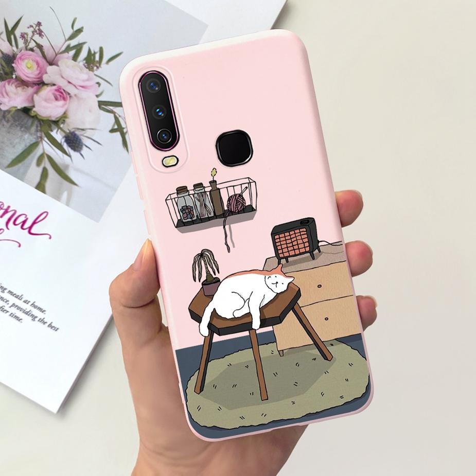 For Vivo Y12 Case Vivo Y15 Y17 1902 1904 Cute Fashion Cartoon Cover Soft Silicone Phone Case For Vivo Y15 Y 12 17 VivoY12 Fundas