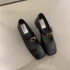 Design Spring Autumn Single Shoes Square Toe Women's Pumps Street Style Thick Heels Shoes Vintage Ladies Mary Jane Shoes