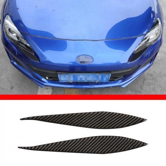 Real Carbon Fiber Headlight Eyebrow Cover Trim For Toyota 86/Subaru BRZ
