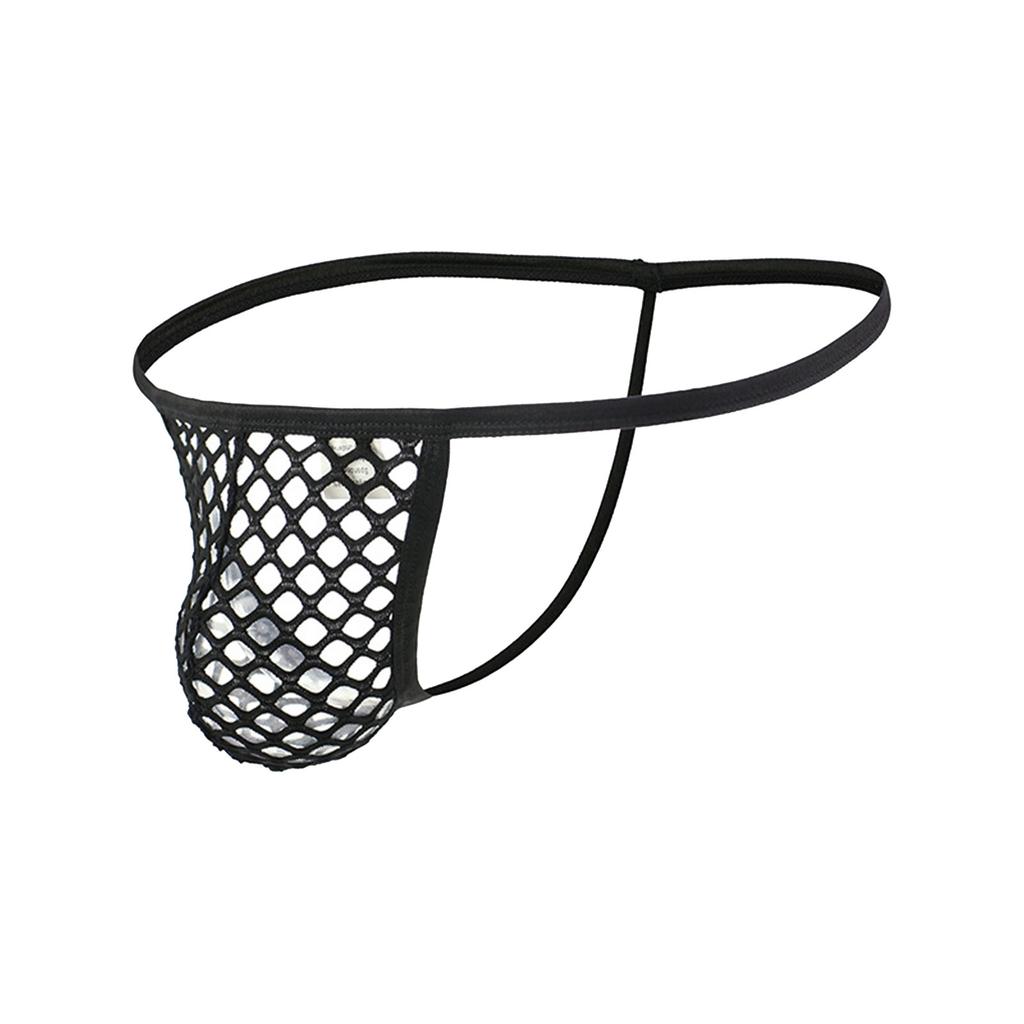 Men's Underwear Large Mesh Sexy Thin Strap Fishing Net Low Waist Single Ding Pants