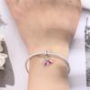 Authentic Copper Charm Bead Charms Luxury Romantic Pink Ladybug Pendant Bead Charms Compatible With Bracelets Diy Women Making Delicate Gift