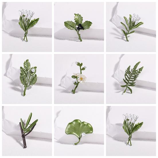 Brooch Versatile Botanical Leaf Design Brooch with Glossy Fade-Resistant Finish Sweaters Scarves Handbags Hats Safety Pin