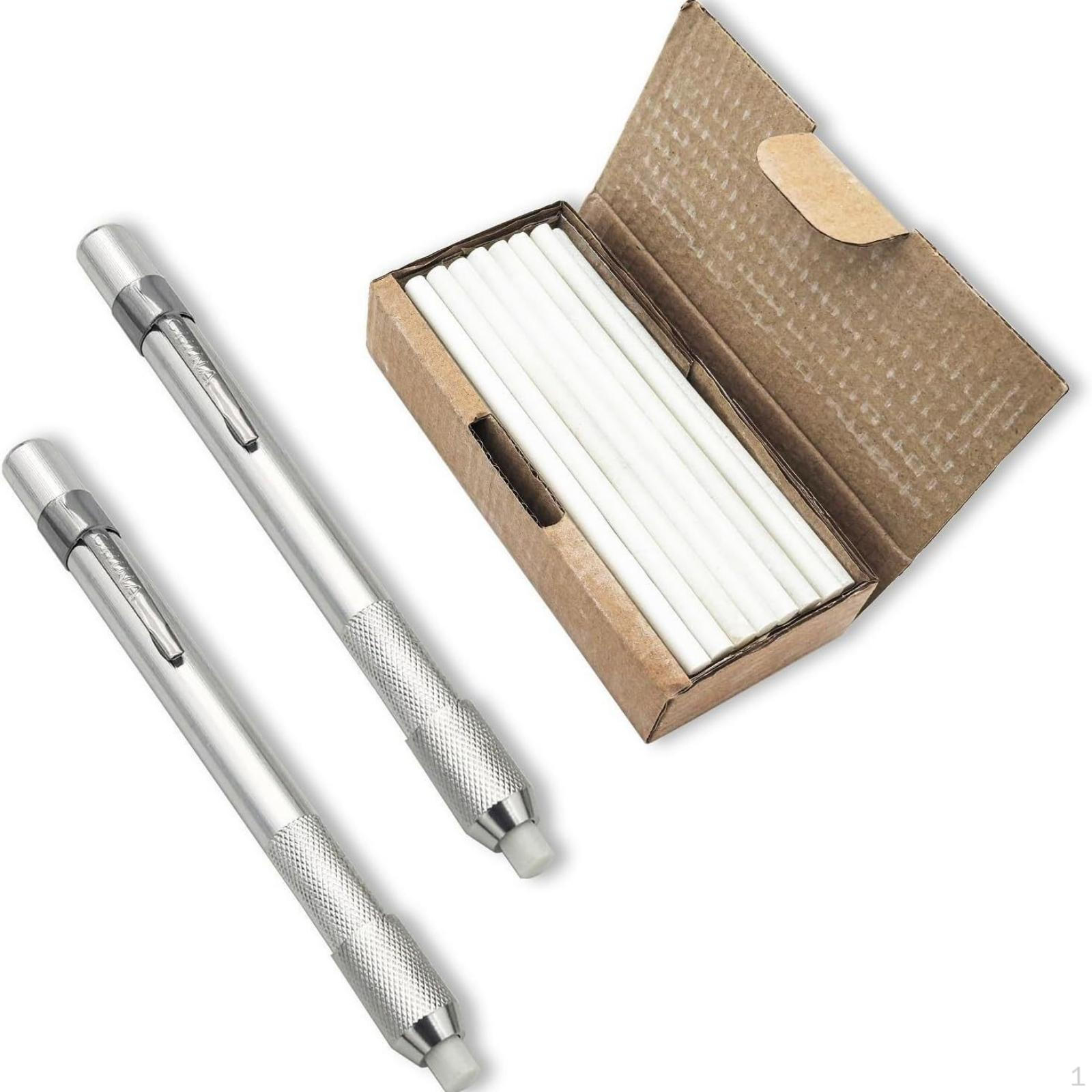 Soapstone Pencil Holder Metal Refills Knurled Grip Automatic