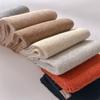 New solid color scarf women's winter thickened imitation cashmere shawl couple warm scarf versatile