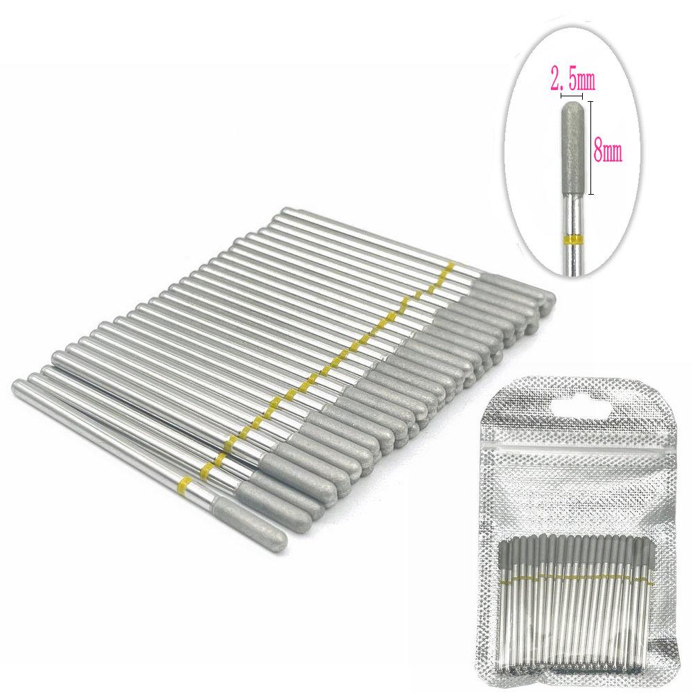 50pcs/pack Diamond Milling Cutter Grinding Drill Bits Diamond Polisher HP 2.35mm Diamond Polisher Nail Drill Bits Drill