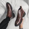 Fashion Boots Men Autumn Winter Shoes High-top Mid-tube Trend Thick-soled 2024 fashion men brogue ankle boots business dress shoes men