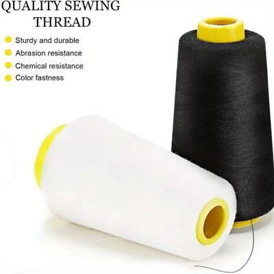 DIY Cones Spool 402 Sewing Thread 3000yards Black White Jeans Thread Sewing Thread Household