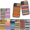 For Samsung Galaxy S25 S23 S22 S24 FE Ultra Plus A56 A05 A06 A15 A16 A57 S7 Edge Phone Case Texture Aztec Tribal Tribe Colorful