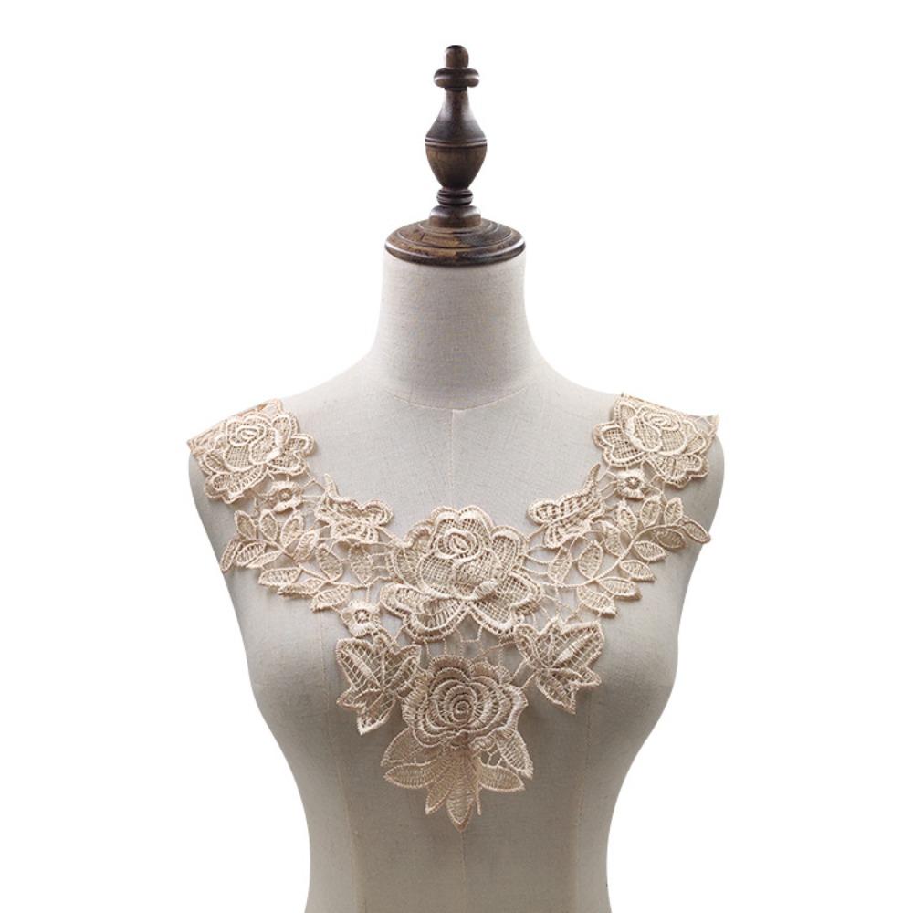 6PCS Fashion Fake Collar Hollow Out Pattern Flower Collar Embroidered Collar  Casual Wear