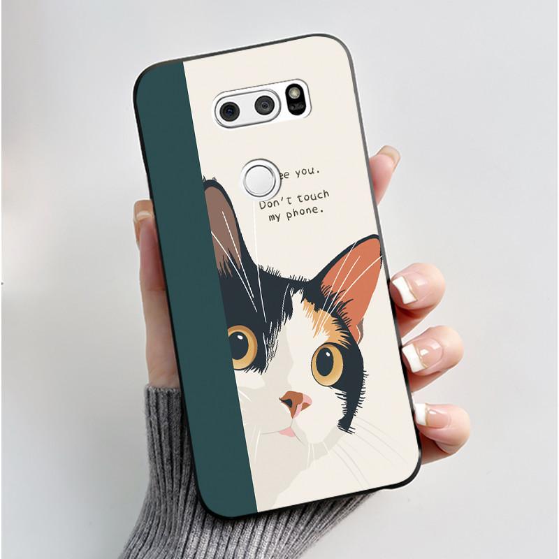 Casing For LG V30 V30+ V30S V30S+ V35 V35+ ThinQ Slim Soft Black Silicon Case Aesthetic Luxury Cute Cool Boys Girls Back Cover