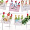 Cartoon Photo Display Decorated Odorless Christmas DIY Festive Atmosphere Gift Embellishment Wooden Clip Creative